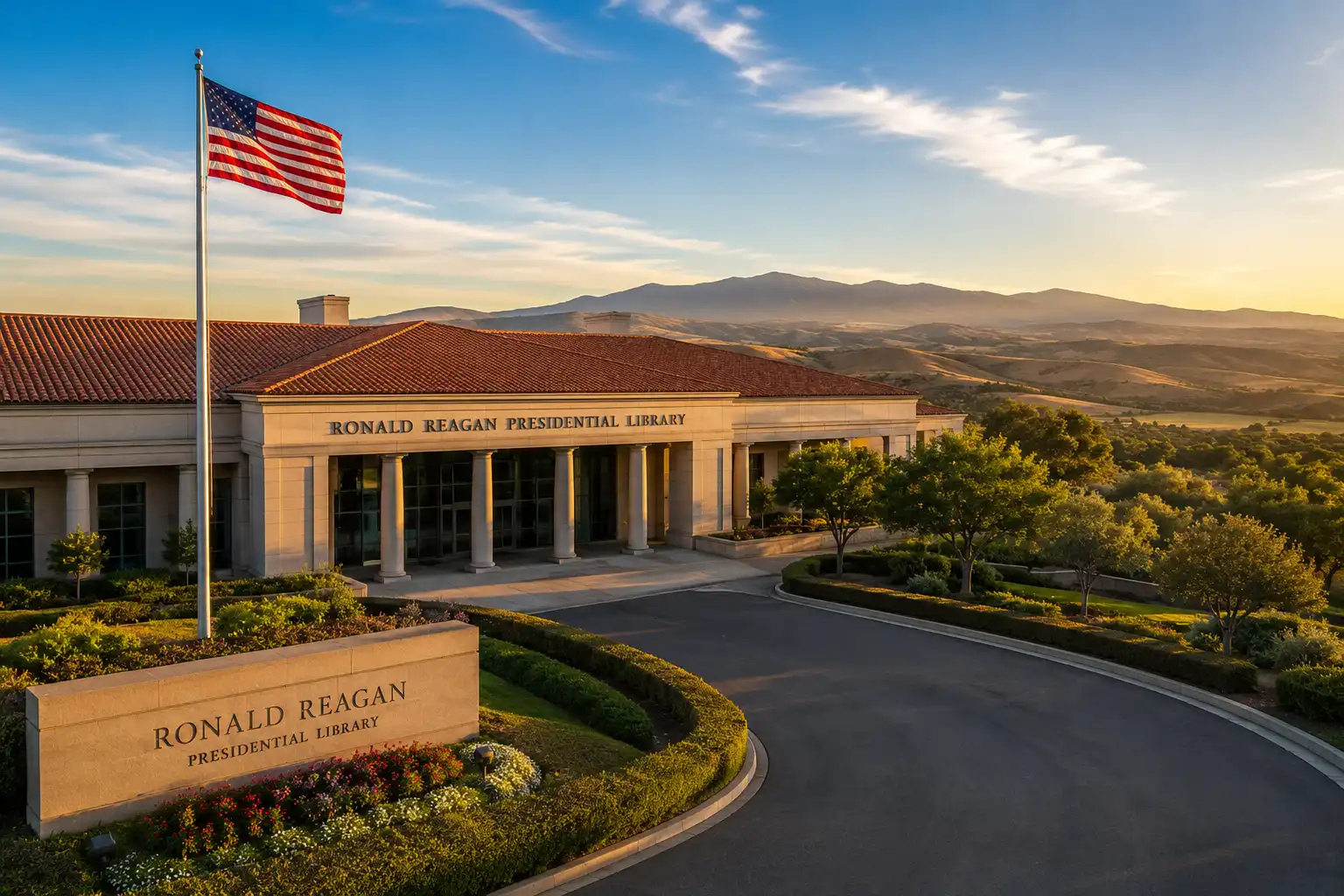 Ronald Reagan Library at Golden Hour